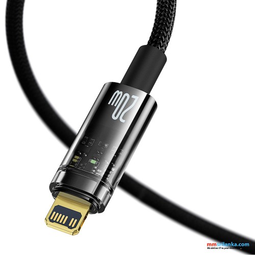 Baseus Explorer Series 1M 20W Auto Power-Off Fast Charging Data Cable Type-C to Lightning Black